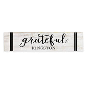 Grateful Personalized Barnwood Sign