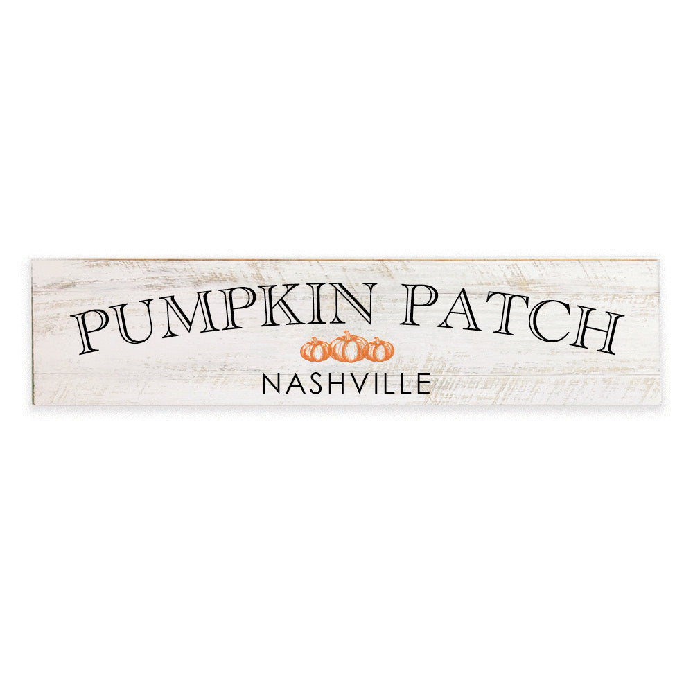 Pumpkin Patch Personalized Barnwood Sign