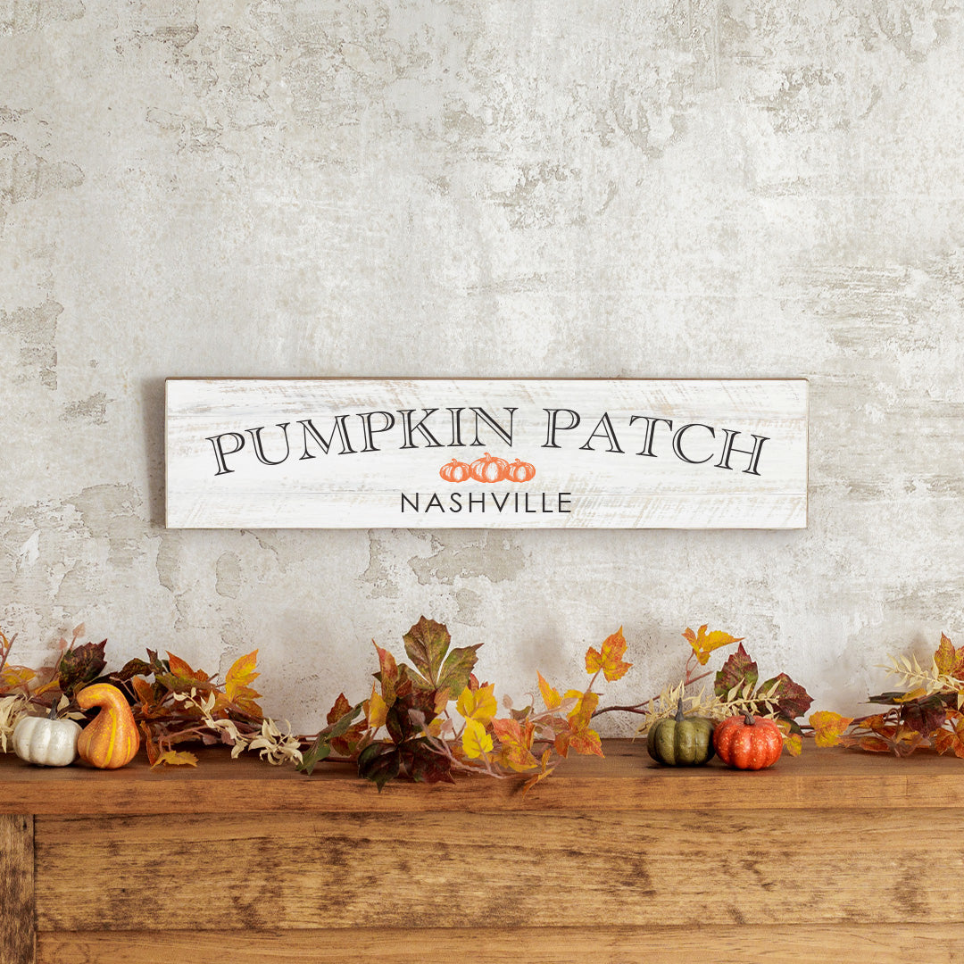 Pumpkin Patch Personalized Barnwood Sign