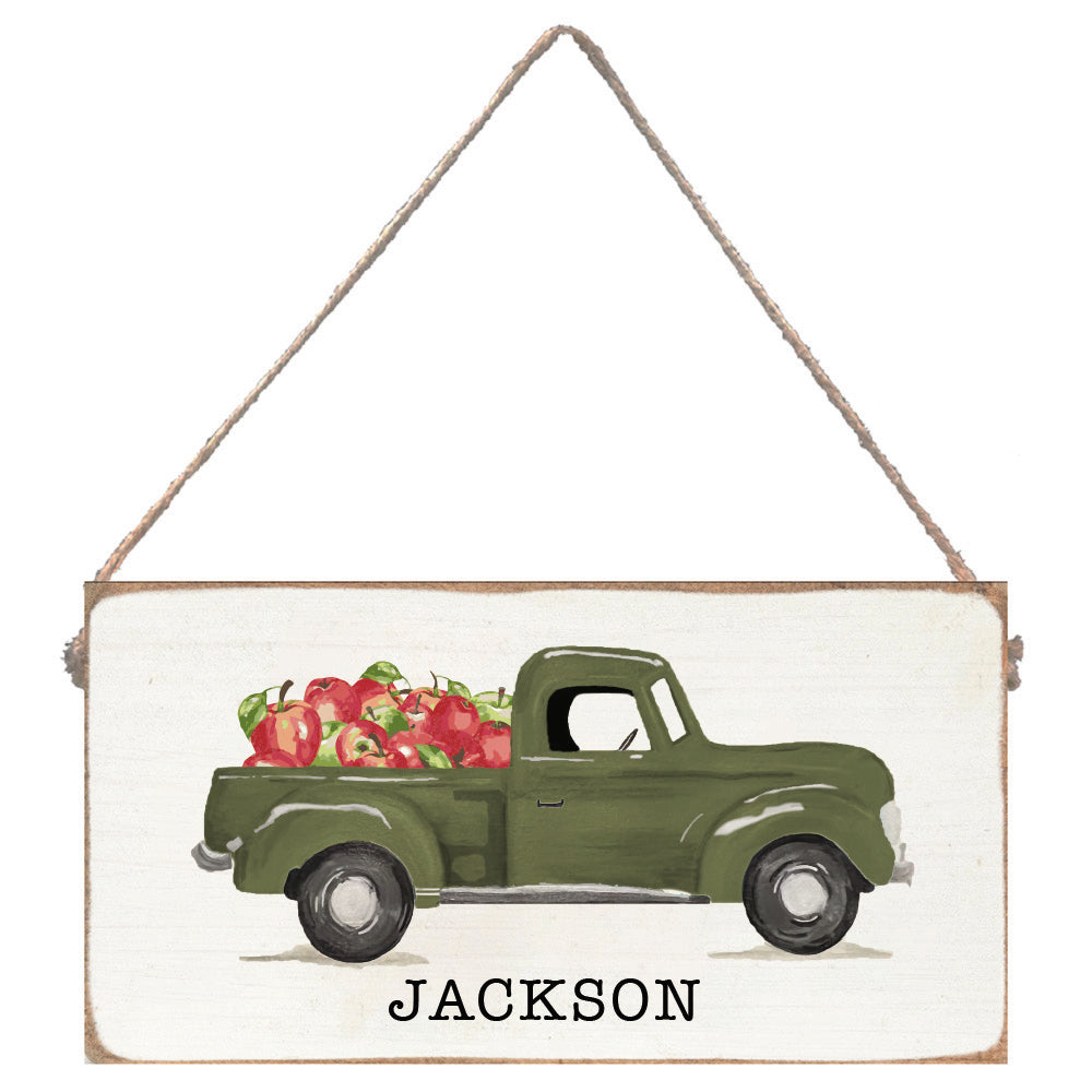 Apple Truck Personalized Twine Sign