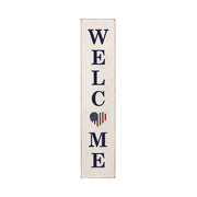 American Flag Heart Welcome Barn Wood Sign