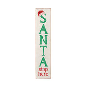 Santa Stop Here Barn Wood Sign