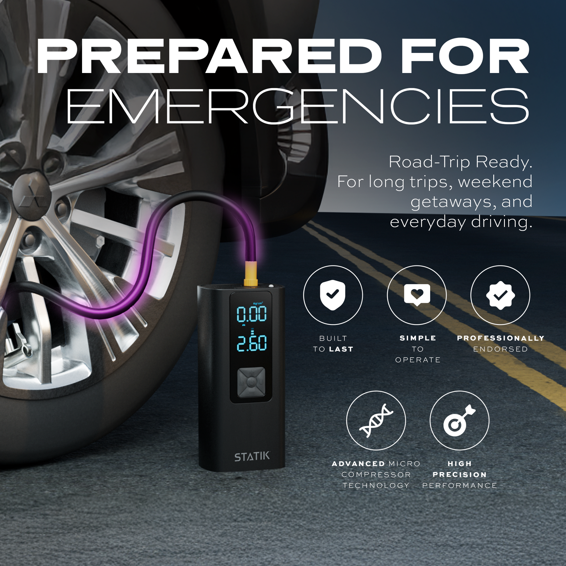 TireHero Wireless Air Pump (Black)