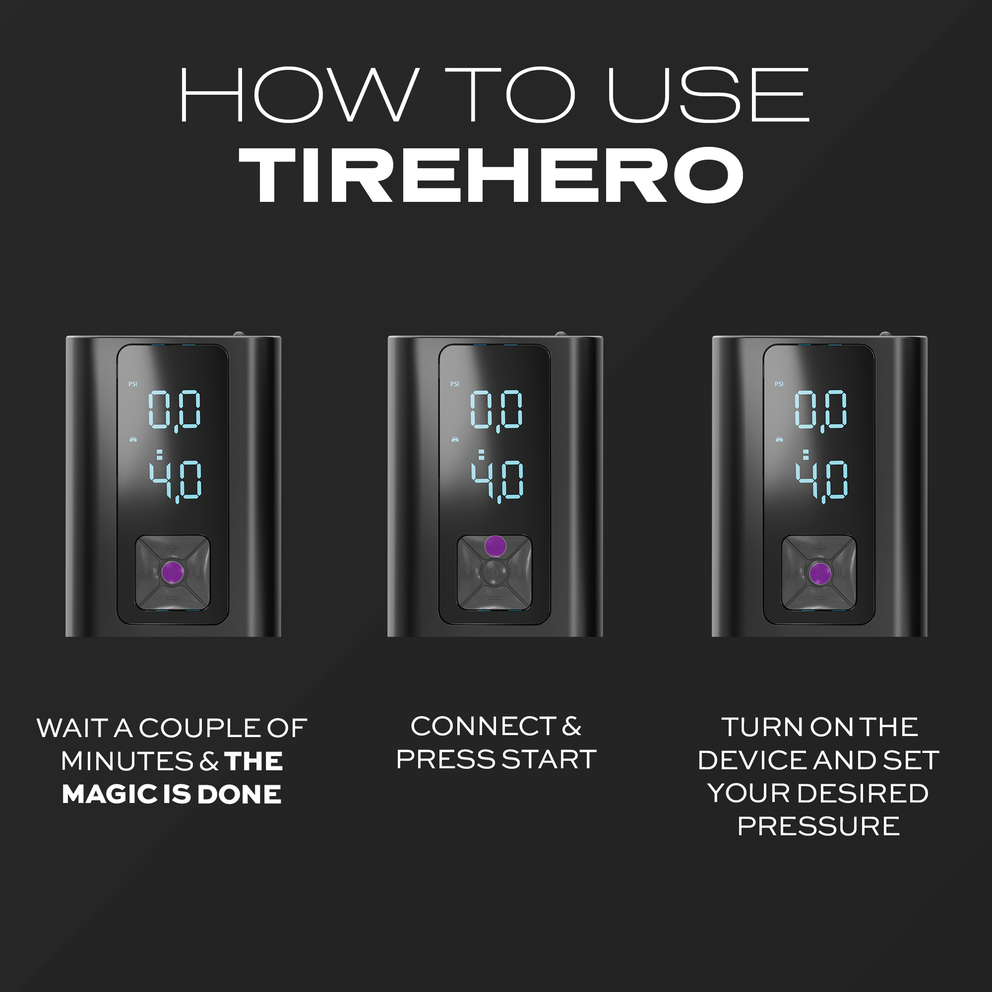 TireHero Wireless Air Pump (Black)