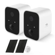 Z-Edge Smart Wireless Solar Security Camera 2-Pack, 2-Way Audio, Full HD 1080P, Weatherproof, Night Vision
