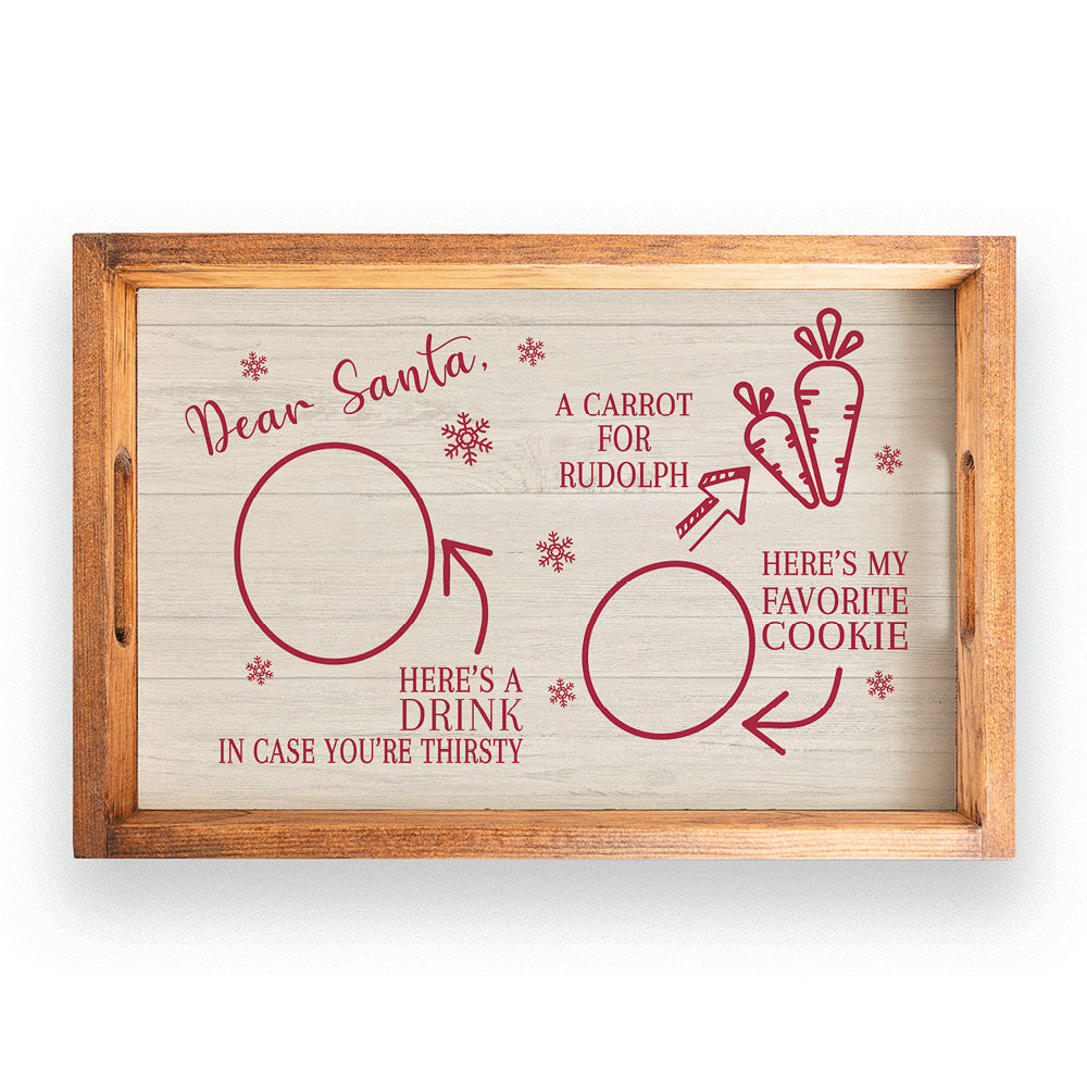 Dear Santa Wooden Serving Tray