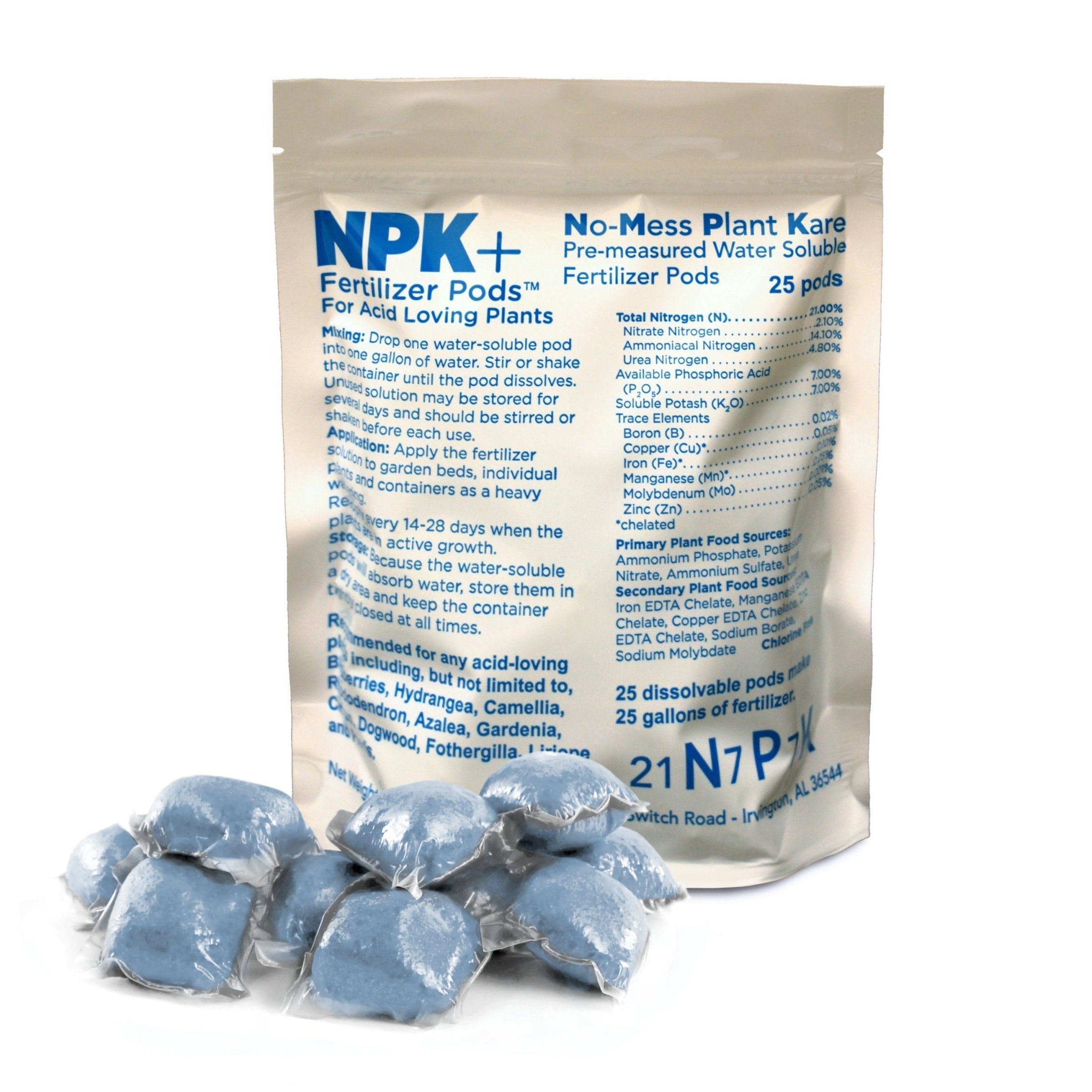 25-Count NPK+ Fertilizer Pods for Acid Loving Plants