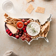 USA world plate with with appetizers. USA charcuterie board. USA charcuterie tray. USA meat and cheese board. USA tray appetizer. USA plate dessert. USA dessert tray. USA bakeware for dessert. United States of america baking dish. Ceramic USA tray. Ceramic USA bakeware. USA cooking gift. USA baking gift. USA kitchen gift.