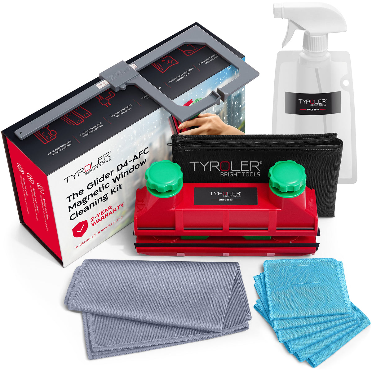 The Glider D4 AFC Ultimate Kit – Adjustable Magnetic Window Cleaner