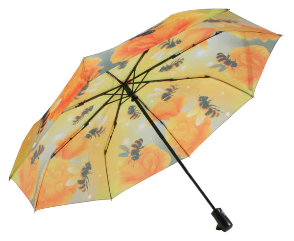Bees Floral Folding Umbrella